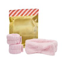 BEAUTY CLEANSING SET (SET DE DIADEMA Y MUÑEQUERAS DE FRANELA SUPER SUAVE)